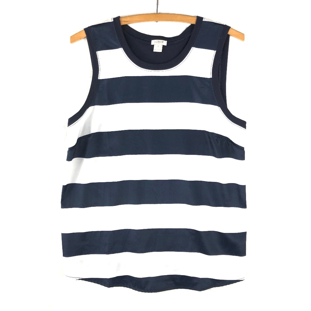 J Crew Navy White Sleeveless top Small J.Crew